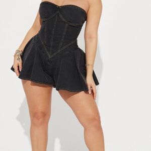 Black Denim Women Shorts